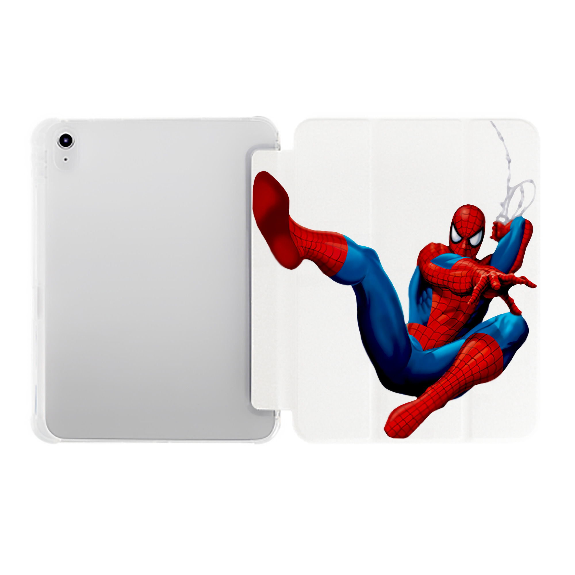 （画像用） Spider Man スパイダーマン IPad ケース ペン収納付き 三つ折りスタンド PUレザー×シリコン 対応機種9.5/10.5/10.9インチ